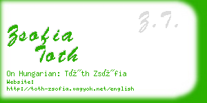 zsofia toth business card